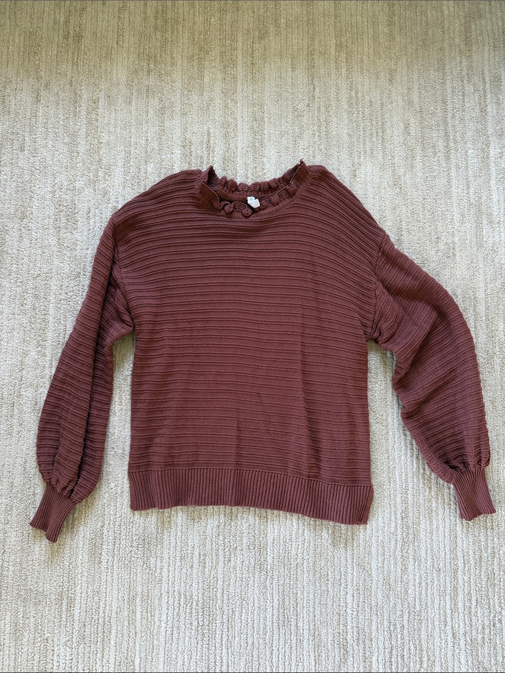 Wishlist Ribbed Sweater in Burgundy